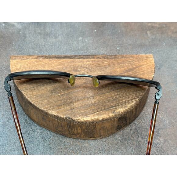 Vintage 80 90s Oval Sunglasses 50-19 Metal Frame Tortoiseshell Arms Spring Hinge - Picture 5 of 5